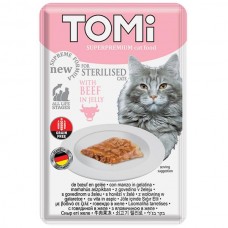 TOMi Sterilised Beef in jelly ГОВЯДИНА влажный корм для кошек 85 г (157251)